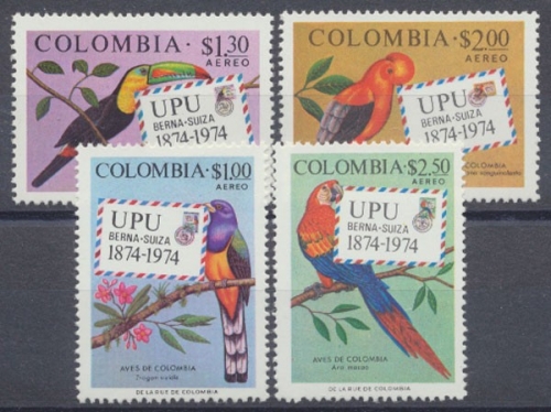 Kolumbien, Vögel, MiNr. 1275-1278, postfrisch