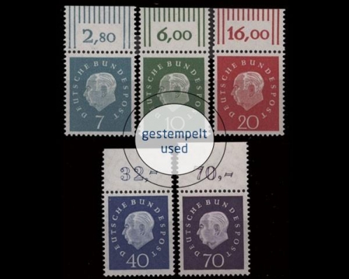 Deutschland (BRD), Michel Nr. 302-306 OR, gestempelt (361102)