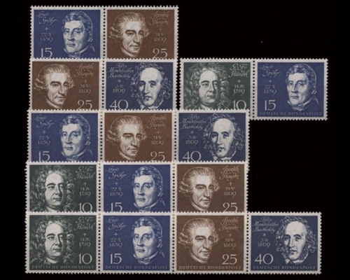 Deutschland (BRD), Michel Nr. 315-319 ZD Kombi, postfrisch (361141)