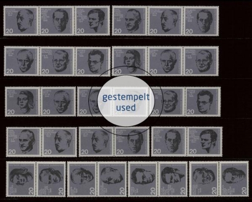Deutschland (BRD), Michel Nr. 431-438 ZD Kombi, gestempelt (361222)