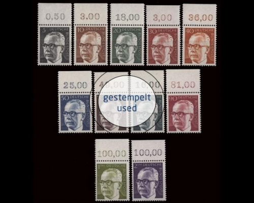 Deutschland (BRD), Michel Nr. 635-645 OR, gestempelt (361342)
