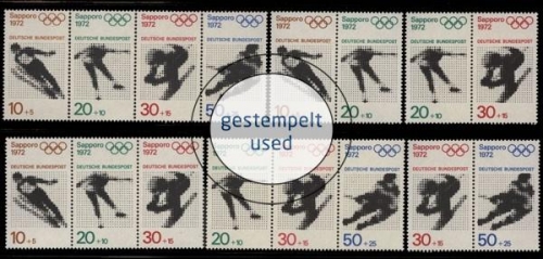 Deutschland (BRD), Michel Nr. 684-687 ZD Kombi, gestempelt (361382)