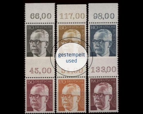 Deutschland (BRD), Michel Nr. 727-732 OR, gestempelt (361492)