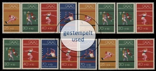 Deutschland (BRD), Michel Nr. 734-737 ZD Kombi, gestempelt (361532)