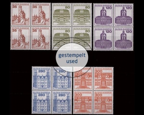 Deutschland (BRD), Michel Nr. 1139-1143 VB, gestempelt (362032)