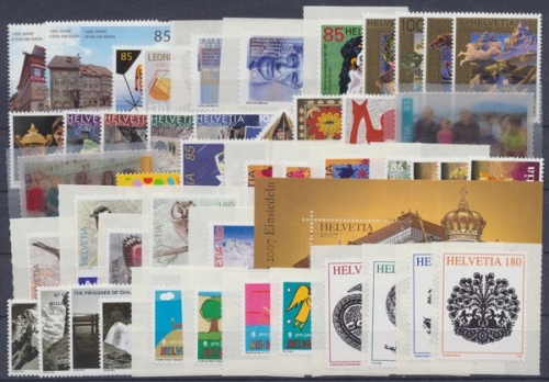 Schweiz, MiNr. 1994-2042, Jahrgang 2007, postfrisch