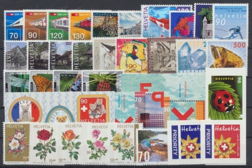 Schweiz, MiNr. 1778-1819, Jahrgang 2002, postfrisch
