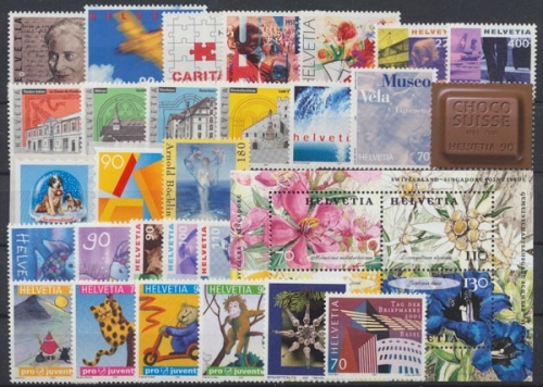 Schweiz, MiNr. 1746-1777, Jahrgang 2001, postfrisch