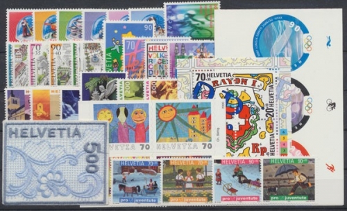 Schweiz, MiNr. 1709-1745, Jahrgang 2000, postfrisch