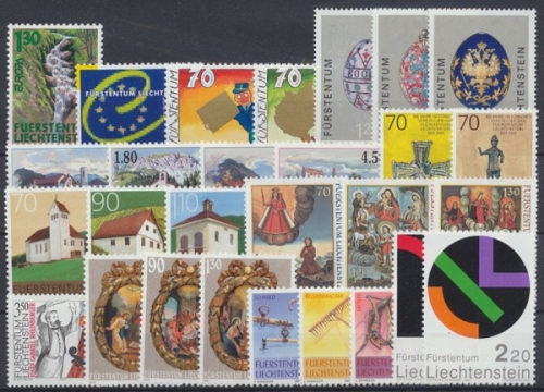 Liechtenstein, MiNr. 1255-1282, Jahrgang 2001, postfrisch