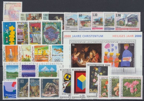 Liechtenstein, MiNr. Block 17- MiNr. 1254, Jahrgang 2000, postfrisch