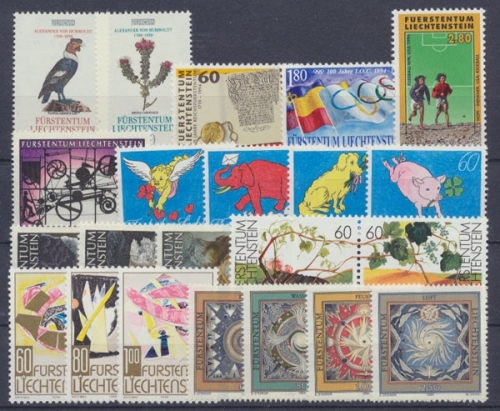 Liechtenstein, MiNr. 1079-1102, Jahrgang 1994, postfrisch