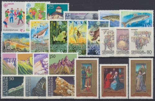 Liechtenstein, MiNr. 960-983, Jahrgang 1989, postfrisch