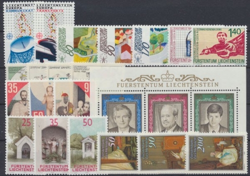 Liechtenstein, MiNr. 937-959, Jahrgang 1988, postfrisch