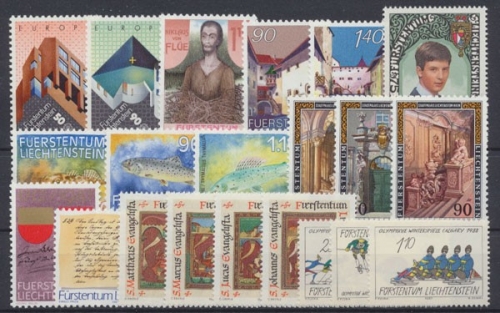 Liechtenstein, MiNr. 916-936, Jahrgang 1987, postfrisch