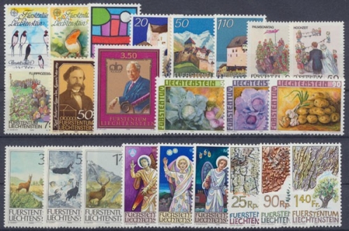 Liechtenstein, MiNr. 893-915, Jahrgang 1986, postfrisch