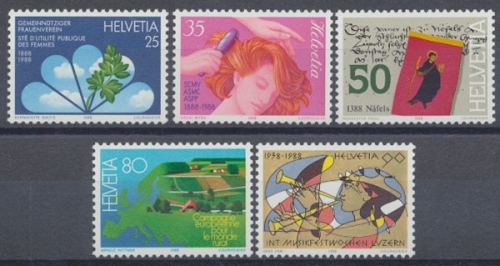 Schweiz, MiNr. 1364-1368, postfrisch