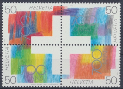 Schweiz, MiNr. 1438-1441 Viererblock, postfrisch