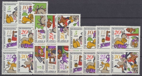 DDR, Michel Nr. 1717-1722 Zd - Kombi, postfrisch