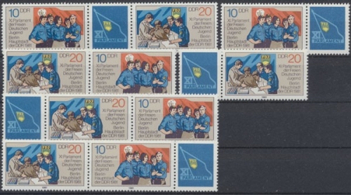 DDR, Michel Nr. 2609-2610 Zd - Kombi, gestempelt