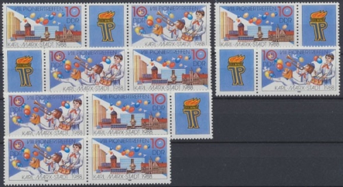 DDR, Michel Nr. 3181-3182 Zd - Kombi, postfrisch