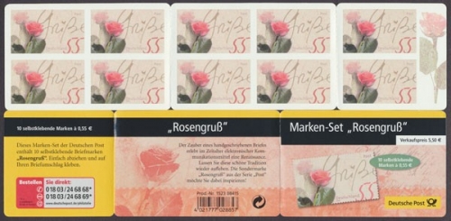 Deutschland (BRD), Michel Nr. MH 51 a, 2321, Rosen postfrisch