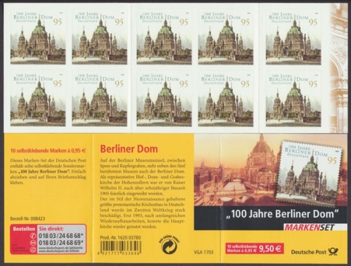 Deutschland (BRD), Michel Nr. MH 57, postfrisch