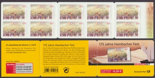 Deutschland (BRD), Michel Nr. MH 68 a, postfrisch