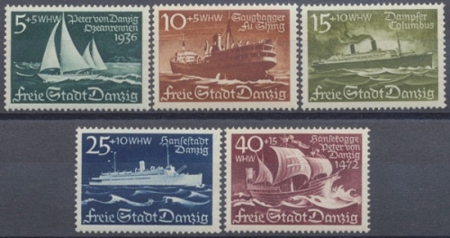 Danzig, MiNr. 284-288, postfrisch