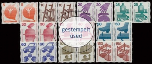 Berlin, Michel Nr. 402-411 A WP, gestempelt (331282)