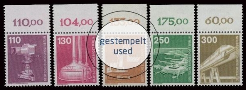 Berlin, Michel Nr. 668-672 OR, gestempelt (331632)