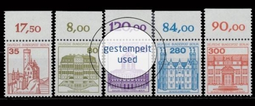 Berlin, Michel Nr. 673-677 A OR, gestempelt (331662)