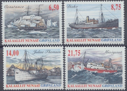 Grönland, Schiffe, MiNr. 423-426, postfrisch