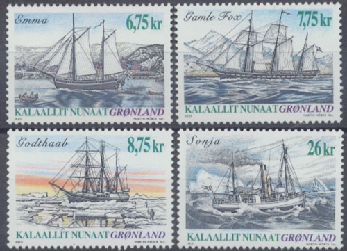 Grönland, Schiffe, MiNr. 407-410, postfrisch