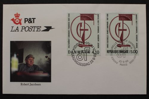 Dänemark, MiNr. 928 mit franz. Gemeinschaftsausgabe, FDC