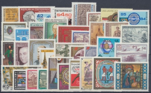 Österreich, MiNr. 1763-1798, Jahrgang 1984, postfrisch