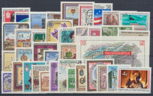 Österreich, MiNr. 1836-1872, Jahrgang 1986, postfrisch