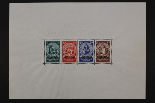 Deutsches Reich, MiNr. Block 2 Nothilfe, postfrisch, BPP Fotoattest