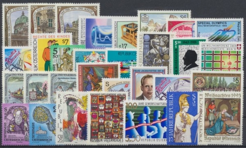 Österreich, MiNr. 2084-2114, Jahrgang 1993, postfrisch