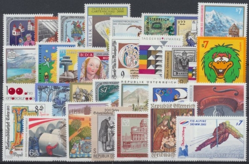Österreich, MiNr. 2302-2335, Jahrgang 2000, postfrisch