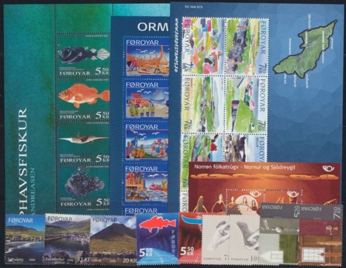 Färöer, MiNr. 547-585, Jahrgang 2006, postfrisch