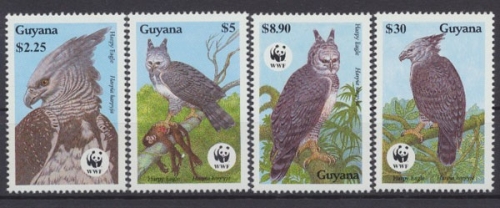 Guyana, Vögel, MiNr. 3077-3080, postfrisch