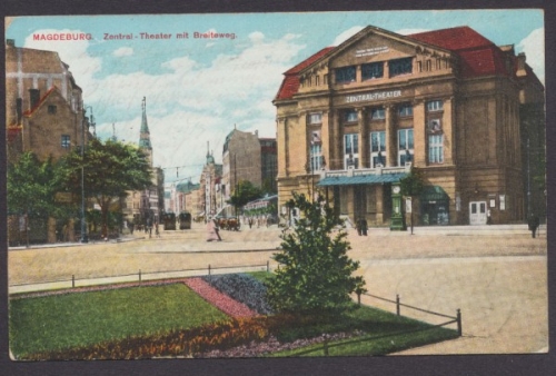 Magdeburg, Zentral Theater mit Breiteweg