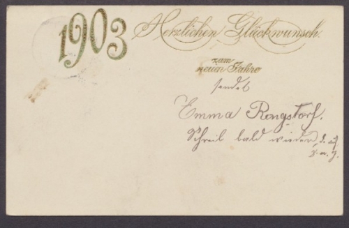 Herzlichen Glückwunsch zum neuen Jahr 1903