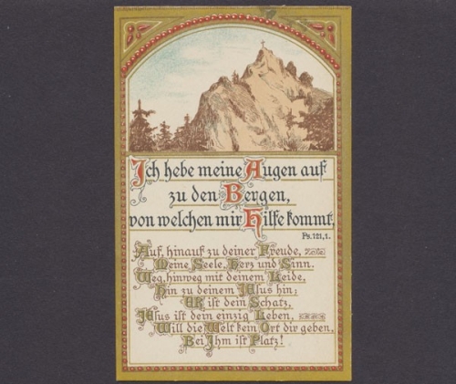 Kreuz auf dem Berggipfel, Psalm 121,1.