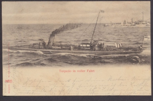 Torpedeo in voller Fahrt