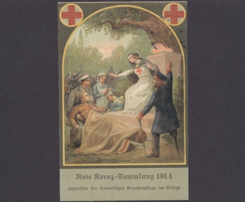 Rote Kreuz Sammlung 1914, zugunsten der freiwilligen Krankenpflege im Kriege