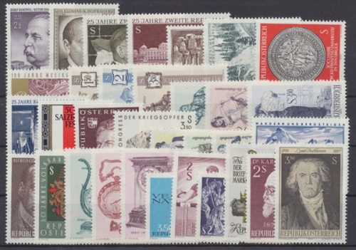 Österreich, MiNr. 1320-1352, Jahrgang 1970, postfrisch
