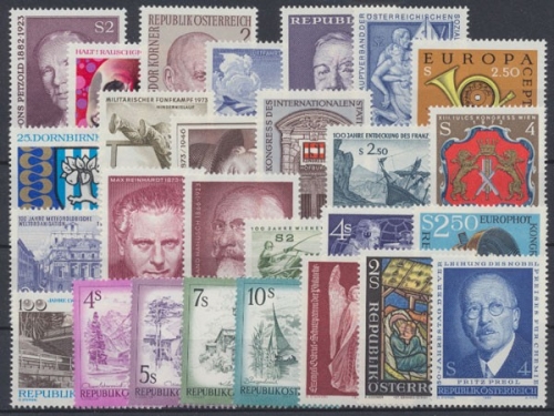 Österreich, MiNr. 1410-1436, Jahrgang 1973, postfrisch