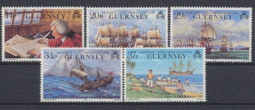 Guernsey, Schiffe, MiNr. 492-496, postfrisch